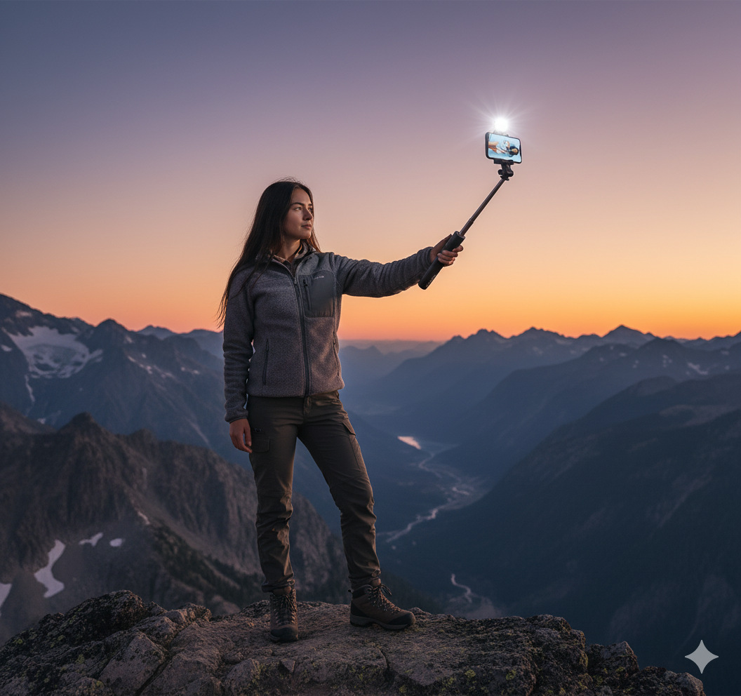 Extendable Flash 3-in-1 Selfie Stick Tripod with Bluetooth Remote